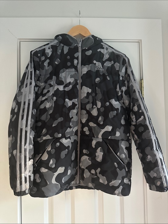 adidas Other - Adidas Puffer Zip Up Hoodie Jacket Size XL camouflage